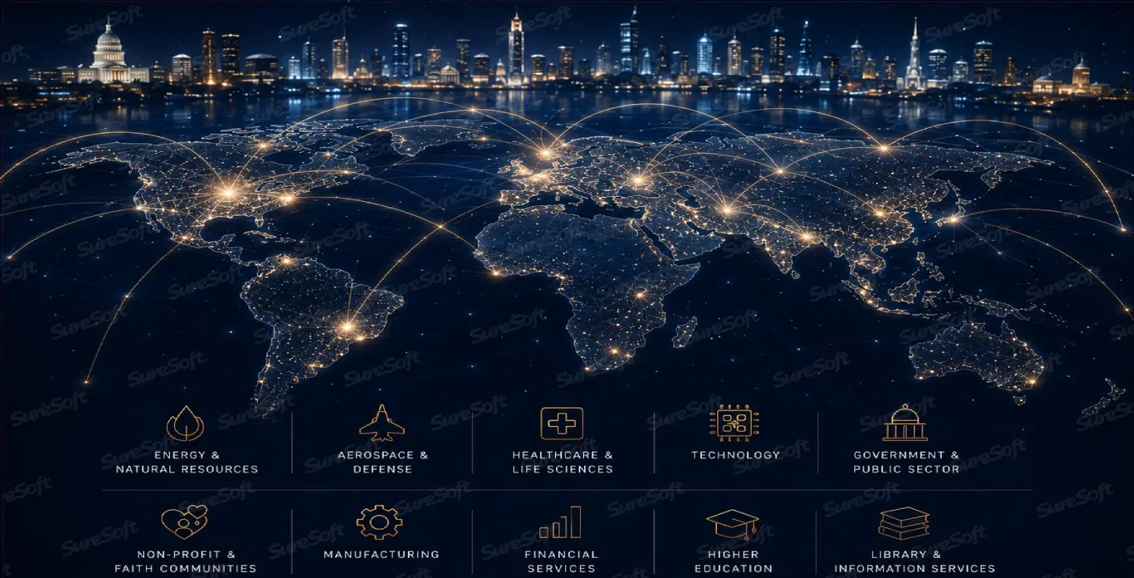 SureSoft clients — global reach across industries